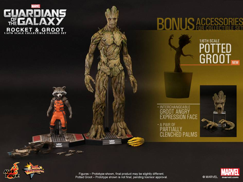Illustration for article titled Hot Toys Rocket Raccoon & Groot set updated (spoiler?)
